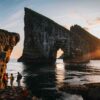 Drangarnir Sea Arch with Photographers