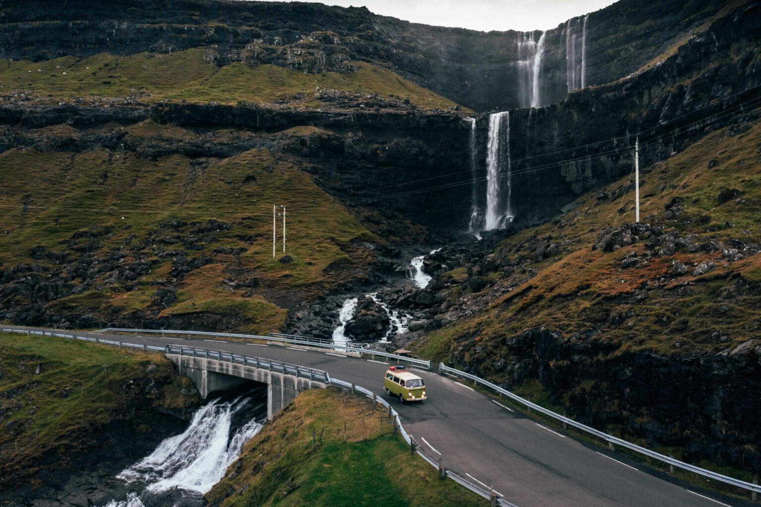 Guided waterfall tour guide to faroe islands