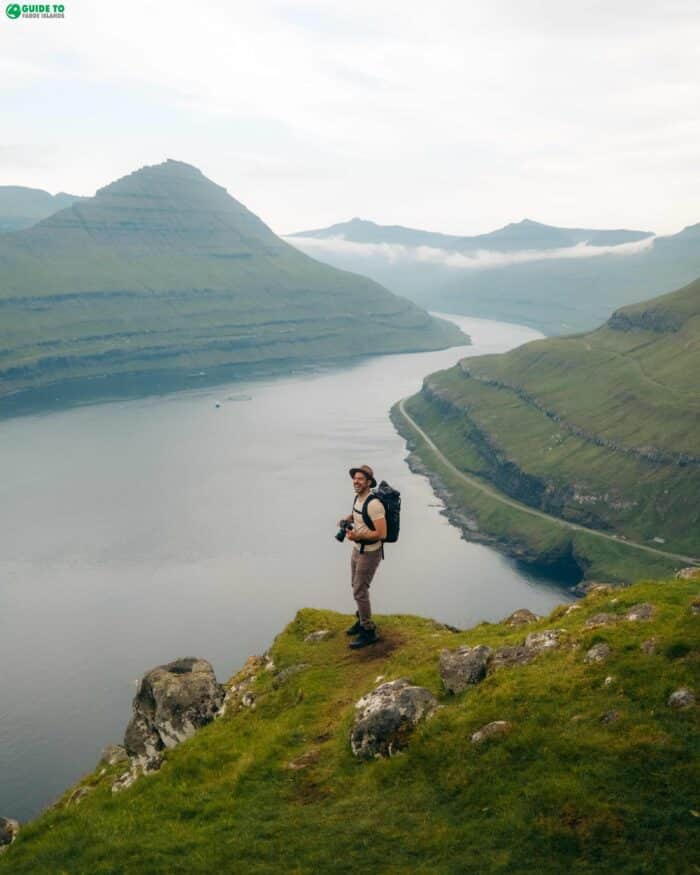 Person at Hvíthamar Vantage Point