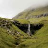 Waterfall in grassy nature