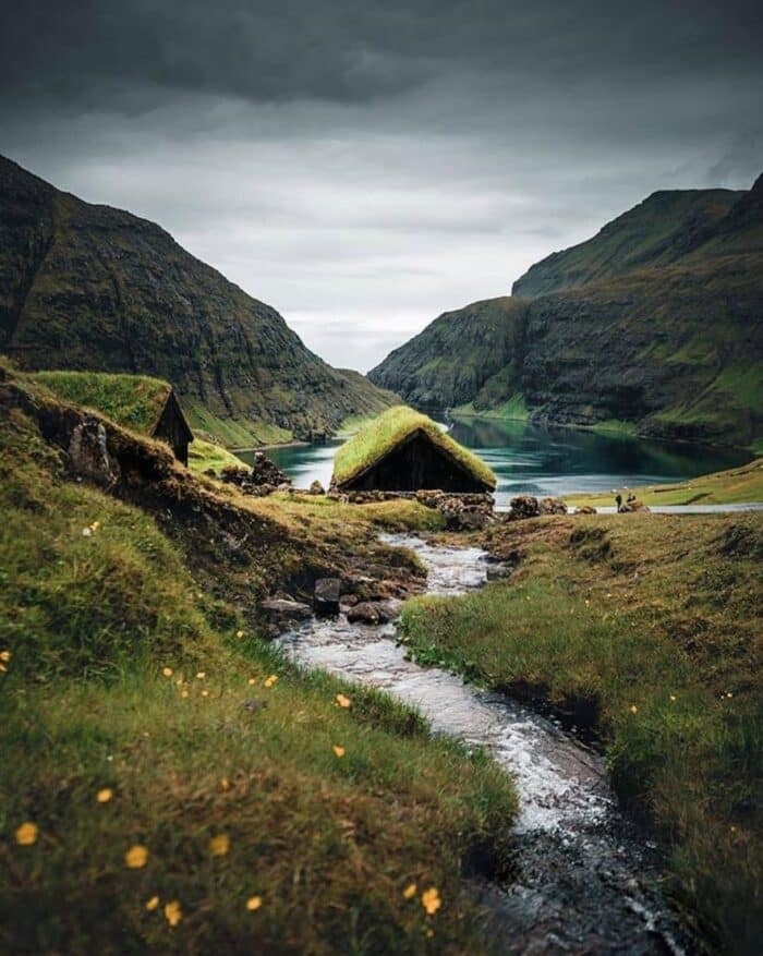 old turf houses in saksun - Guide to Faroe Islands
