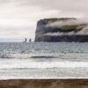 Beach in settlement Tjørnuvík