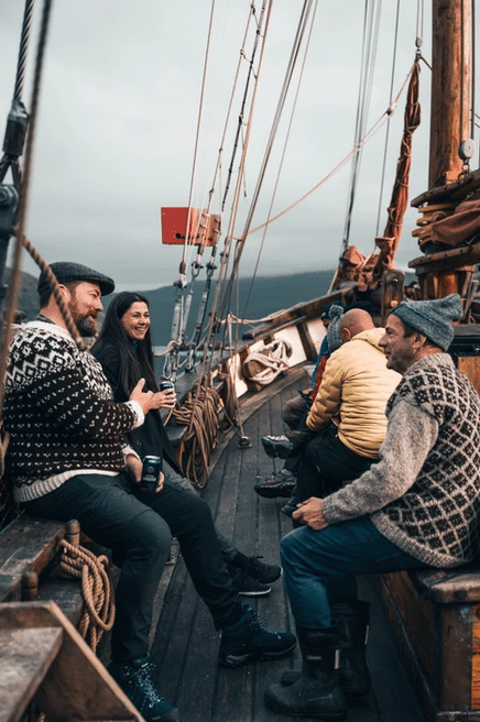 Crew on boat