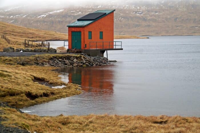 Lake near Vestmanna on Streymoy Island.