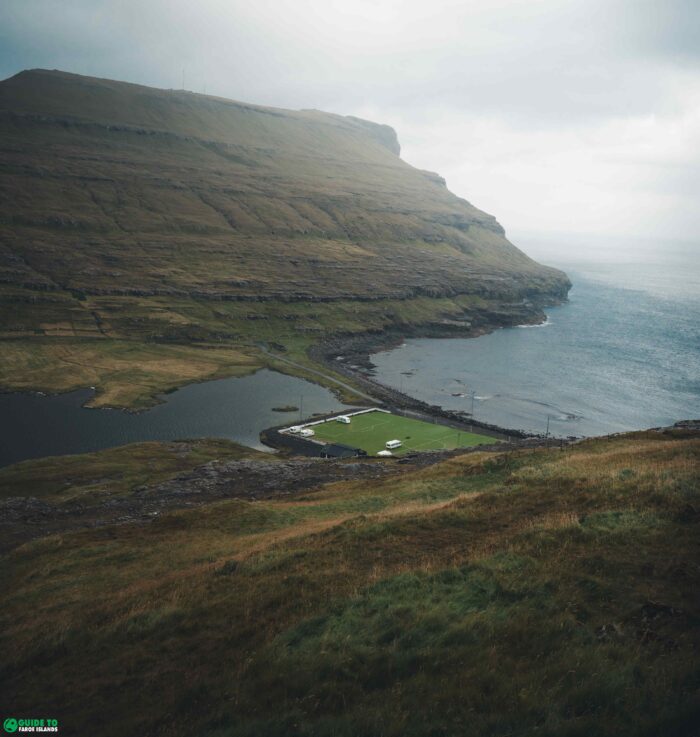 Football stadium in nature