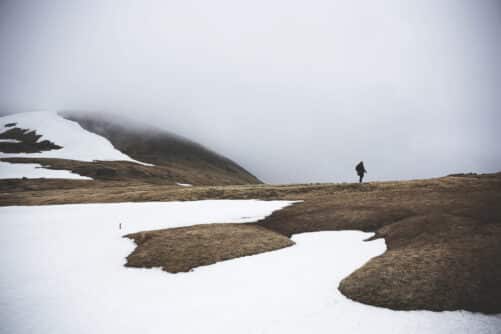 Person in landscape with snow