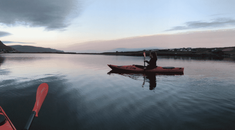 Kayaking on Lake Sandsvatn