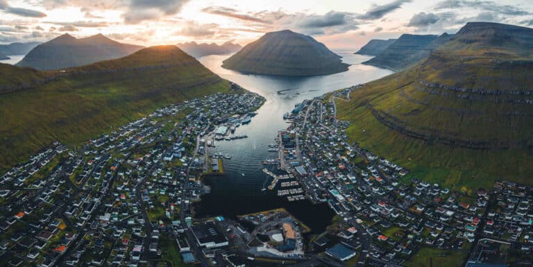 Klaksvík aerial view