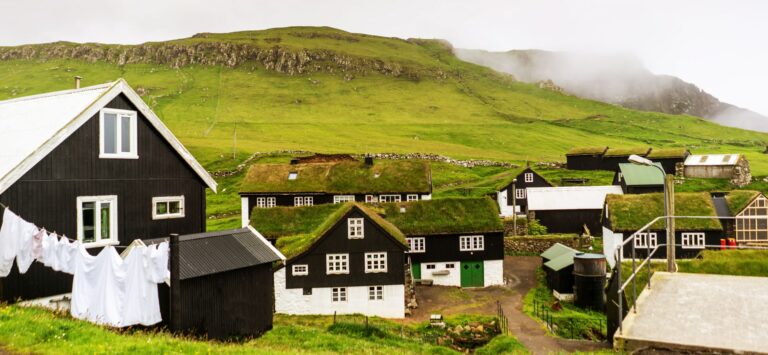 Houses on Mykines Island