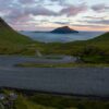 Zig-zagging road in Faroe Islands