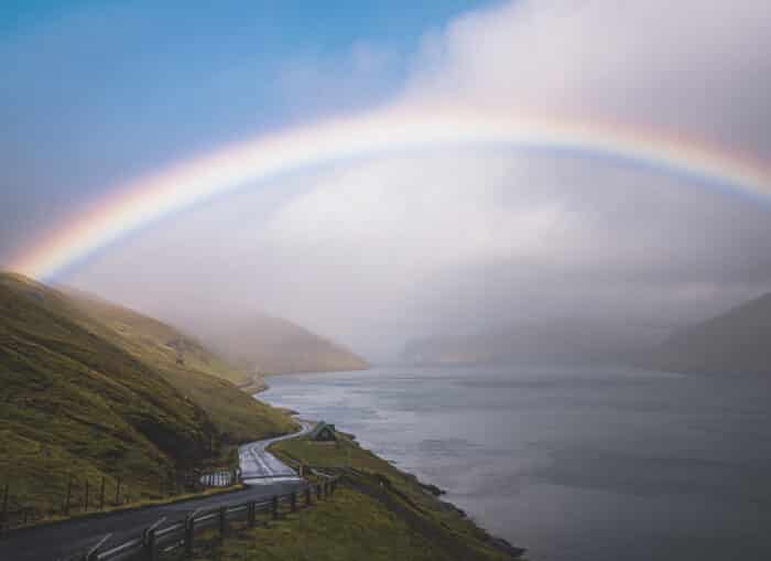 Rainbow in Faroe Islands