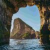 Sea arch in Faroe Islands
