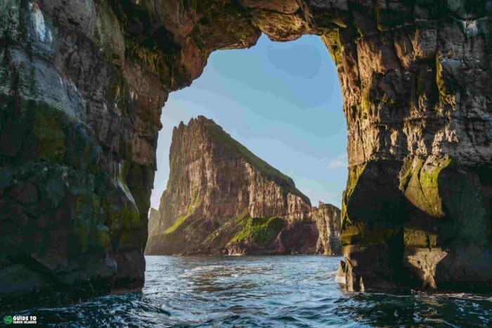 Sea arch in Faroe Islands