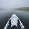 View from kayak in fog