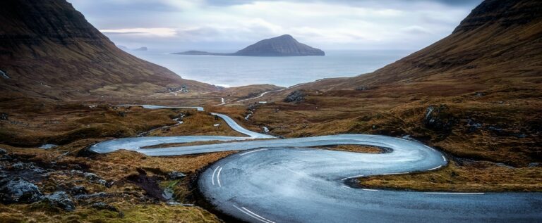 Road and island