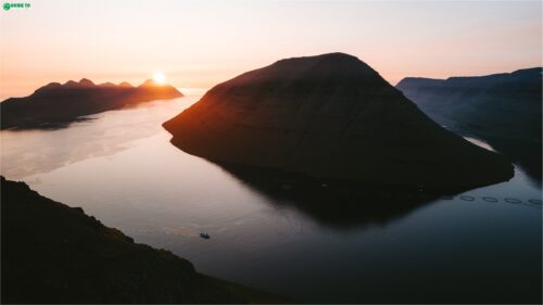 Klakkur view during sunset