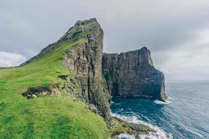 Vágar island cliffs