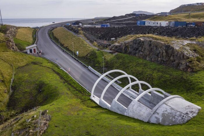 Tunnel portal in Faroe Islands