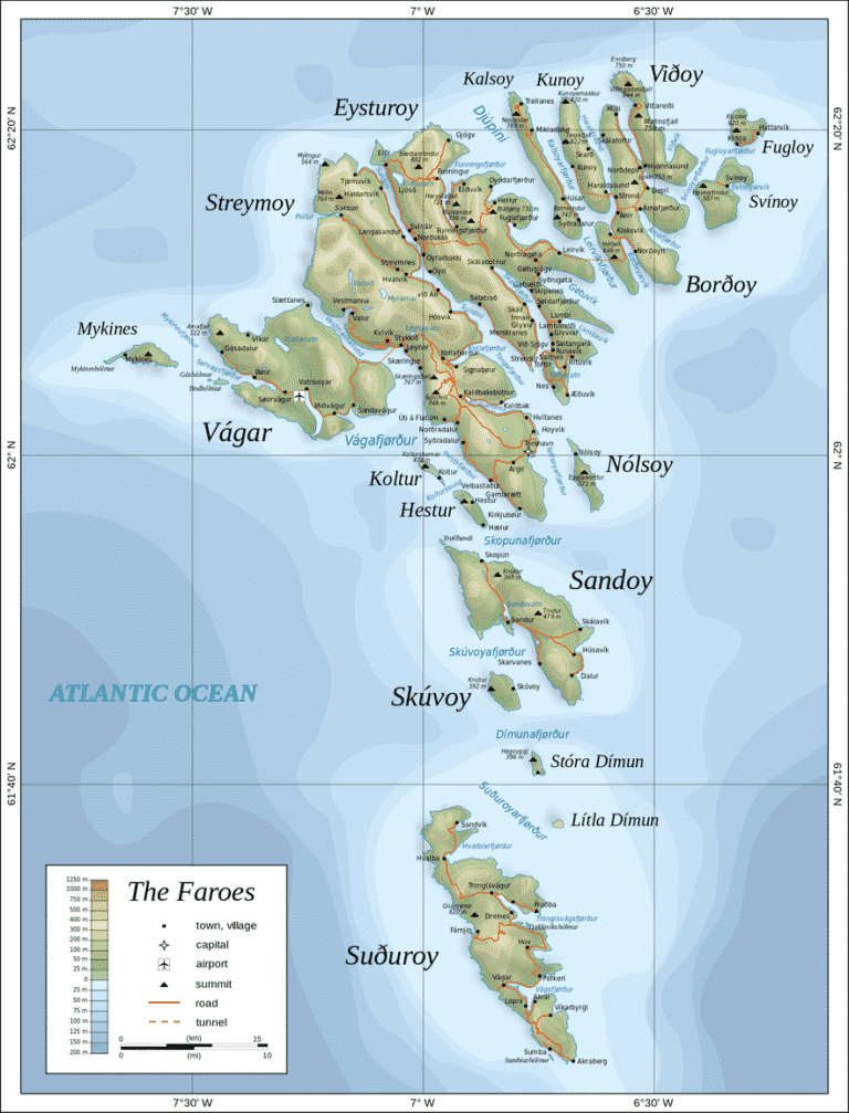 Map Of Faroe Islands Guide To Faroe Islands Guide To Faroe Islands