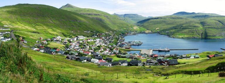 Settlement Vestmanna on Streymoy Island