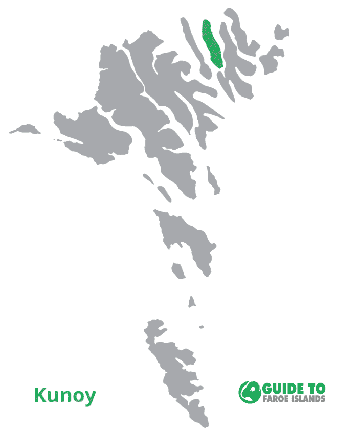 Kunoy Island on a map