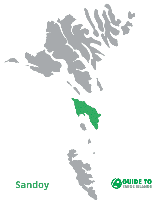 Sandoy on a map