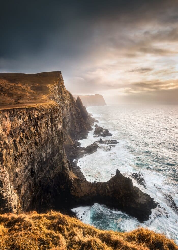 Sea cliffs in Faroe Islands