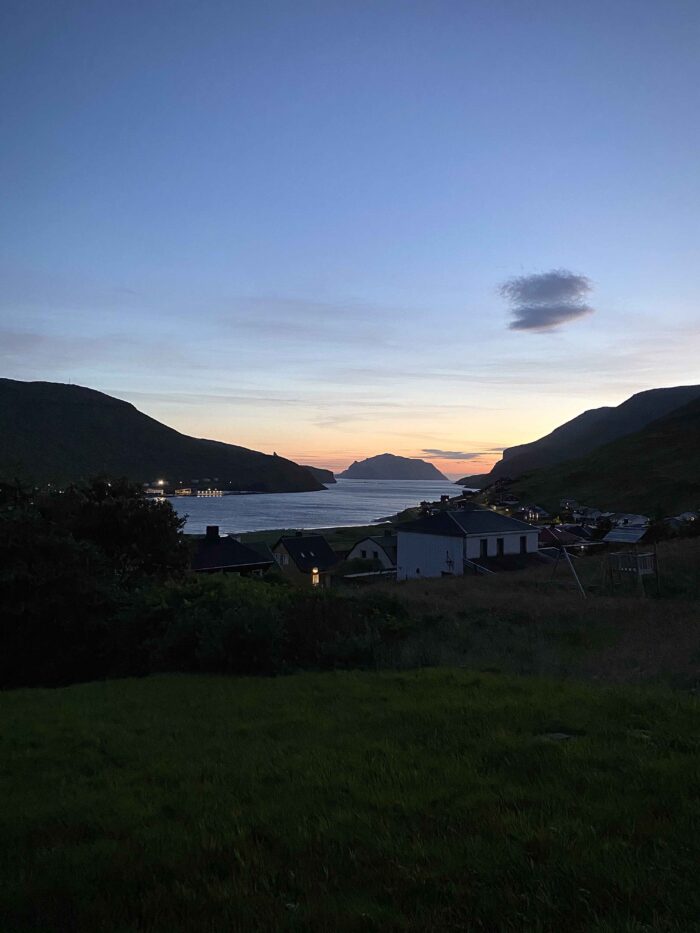 Summer evening view in Sørvágur