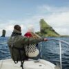 Watching islands from boat