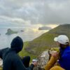 Couple overlooking Sørvágsfjørður