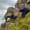 Couple sitting in grass