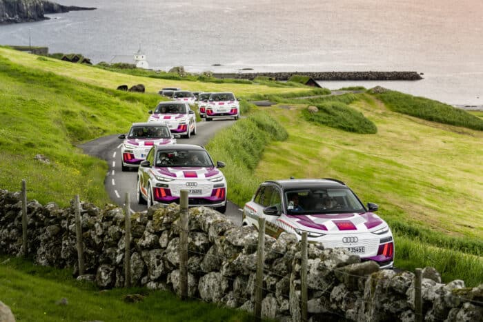 Audi convoy in Faroe Islands