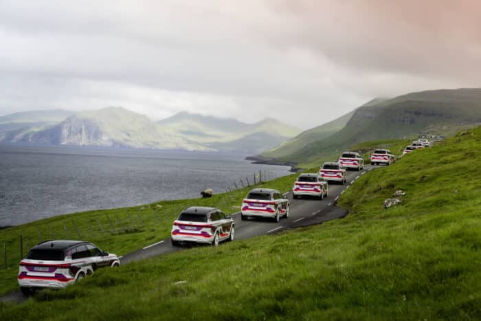 Audi convoy in Faroe Islands