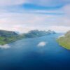 Mountains and sea in the Faroe Islands
