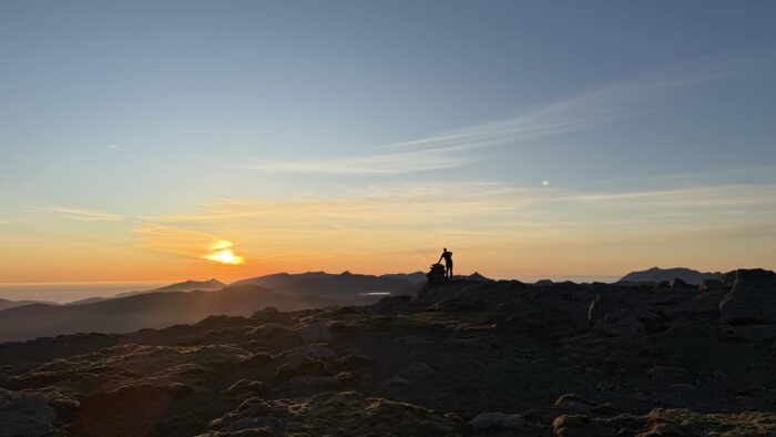 Mountain summit in Faroe Islands