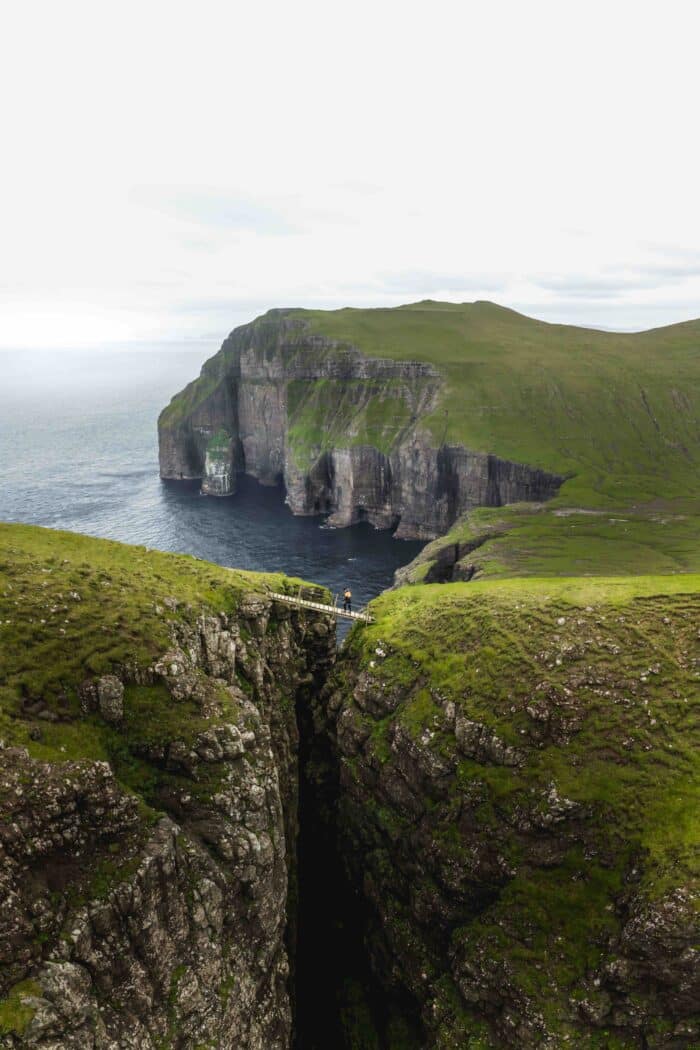 Wooden bridge in Faroe Islands