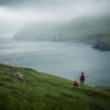 People overlooking nature