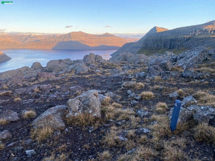 Blue pole in mountain