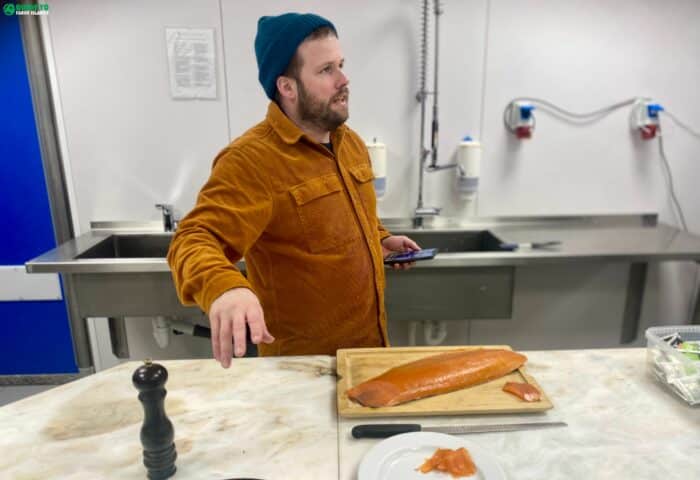 Smoked salmon in Faroe Islands