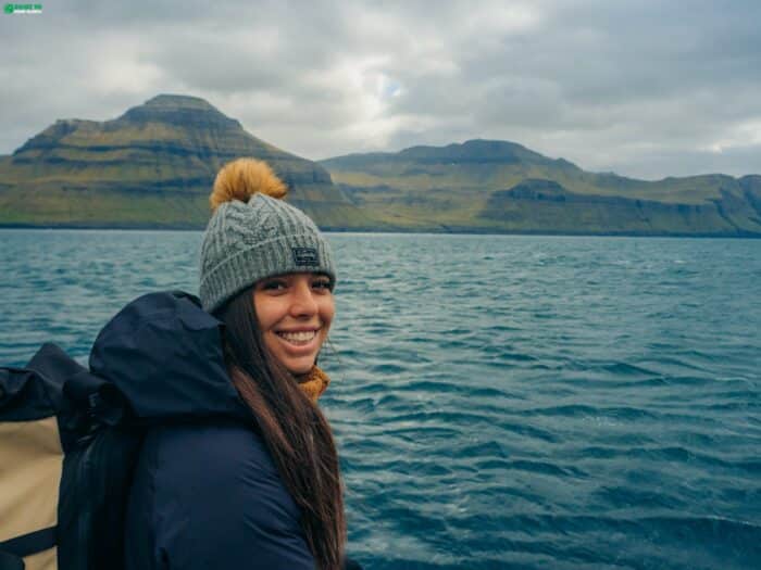 Female traveller in Faroe Islands