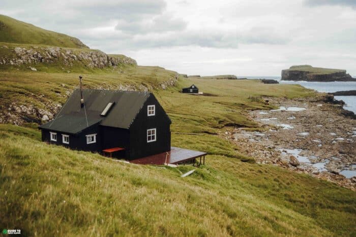 Houses on Tindhólmur Islet