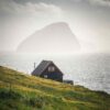 Lonely house in landscape