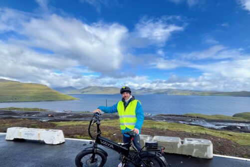 Person standing with Bicycle