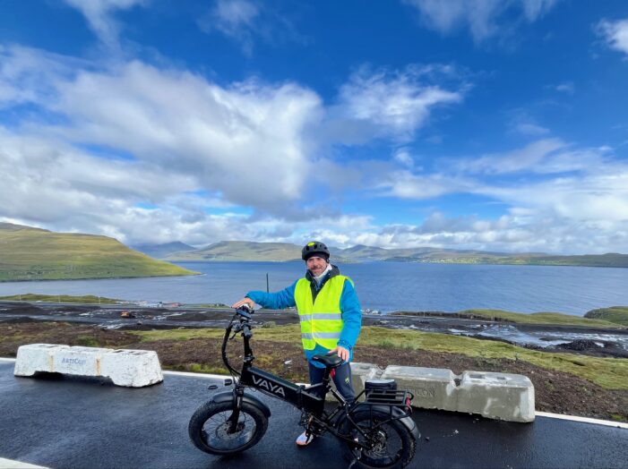 Person standing with Bicycle