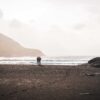 Two persons on Beach in Faroe Islands