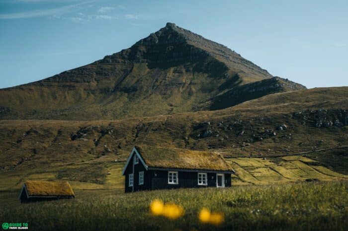 House and mountain in Faroe Islands
