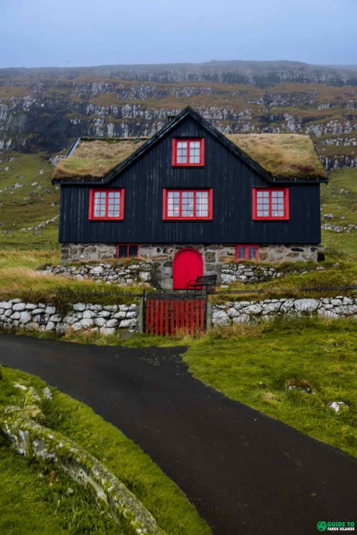 Black painted house in Kirkjubøur