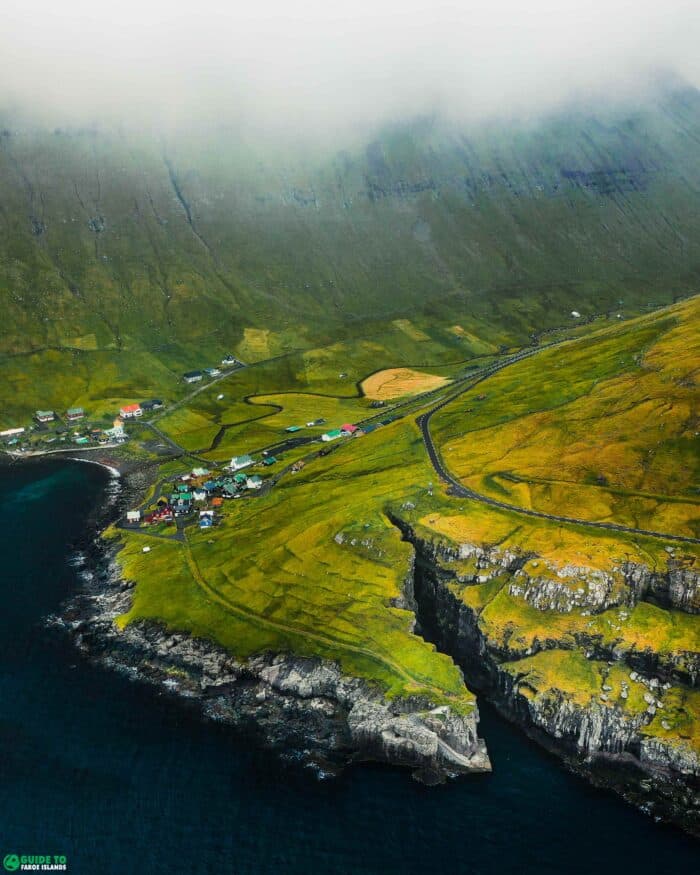 Elduvík settlement in the Faroe Islands